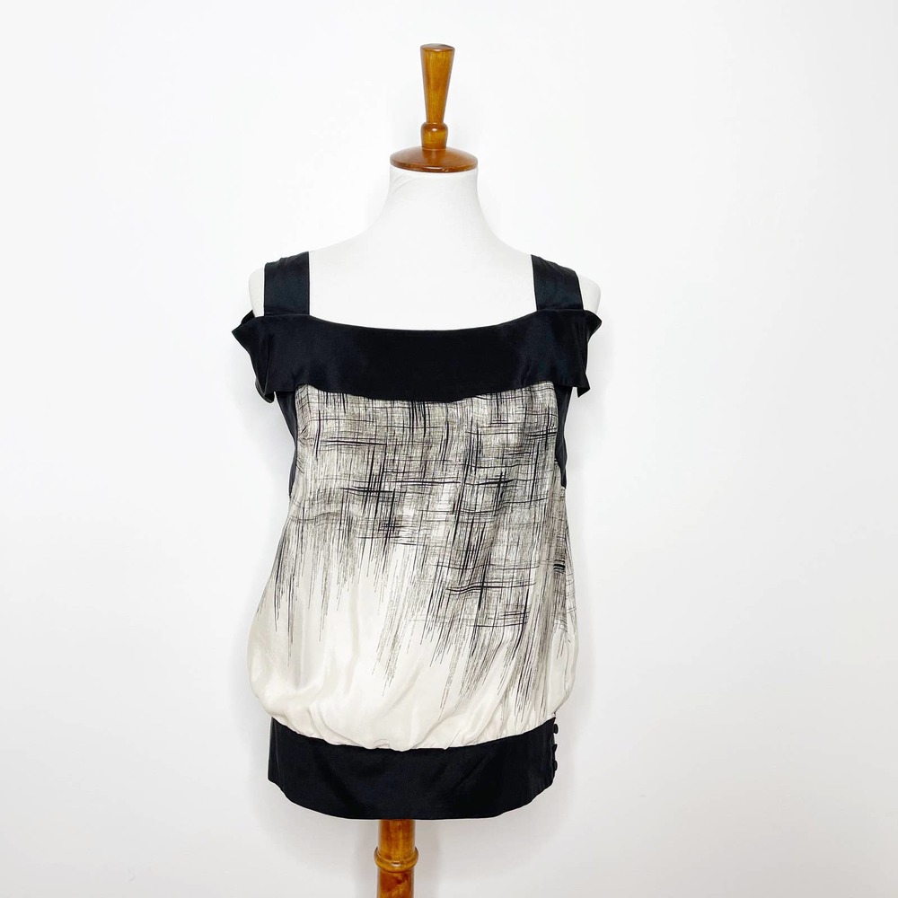 Maeve Anthropologie Abstract Cold Shoulder Top